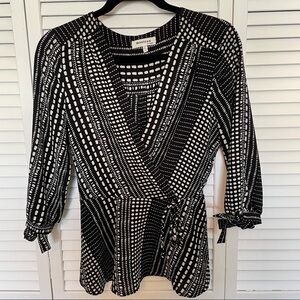 Monteau Faux Wrap Blouse - Medium
